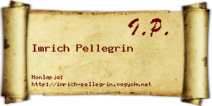 Imrich Pellegrin névjegykártya